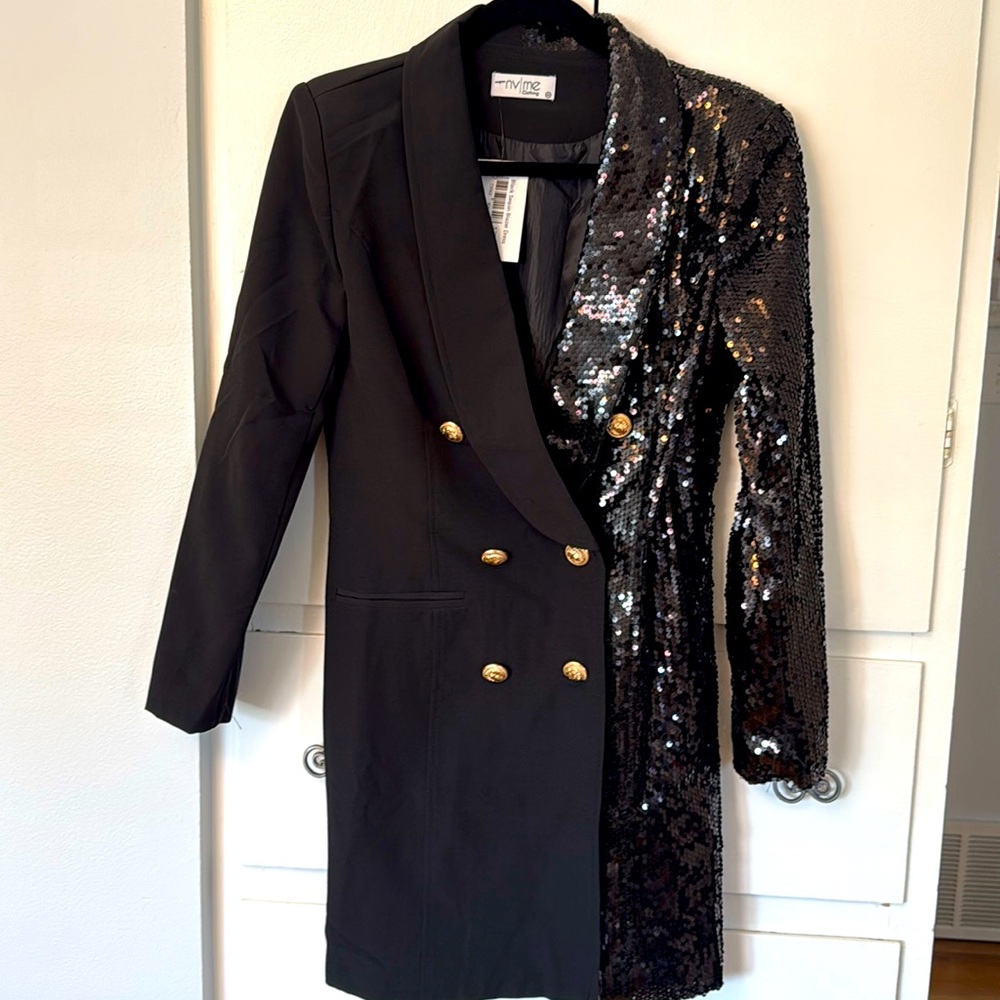NWT NVME Clothing LBD 1/2 Sequins Sz M🖤🖤🖤